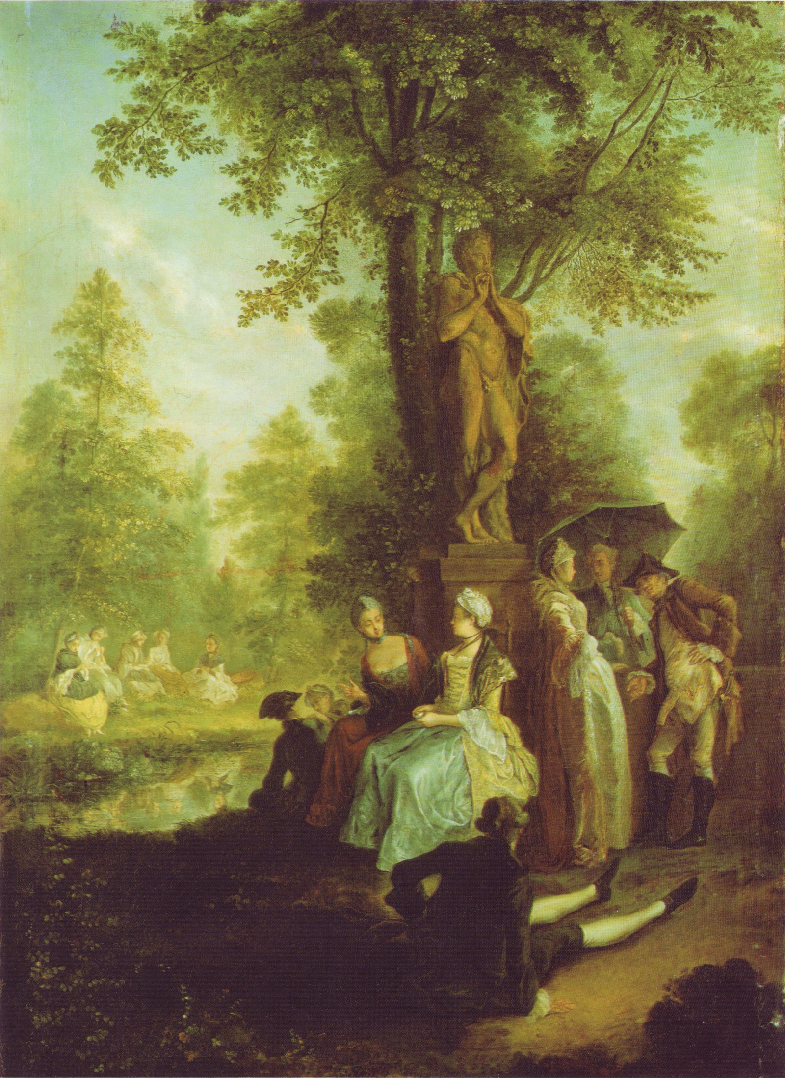 DANIEL CHODOWIECKI: GESELLSCHAFT IM TIERGARTEN ZU BERLIN, UM 1770