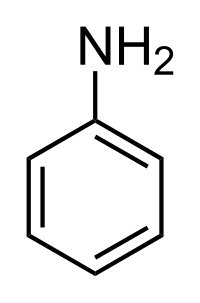 Die Anilin-Strukturformel, Abbildung: gemeinfrei