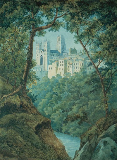 “Durham Cathedral,” created by Felix on his first major trip abroad.  Felix Mendelssohn Bartholdy, 1829, © bpk / Staatsbibliothek zu Berlin / photo: Ruth Schacht.